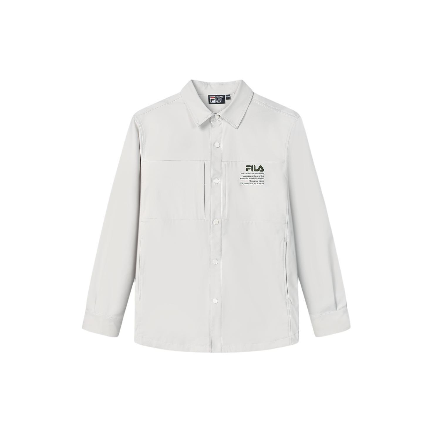 FILA Shirt Men s White Sand Gray F11M418402F-GY XL
