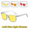 Retro Anti-Blaulicht Brille Orange/Rote Gläser Klassische Fahrbrille Nachtsicht Brille Unisex Augenschutz Brille