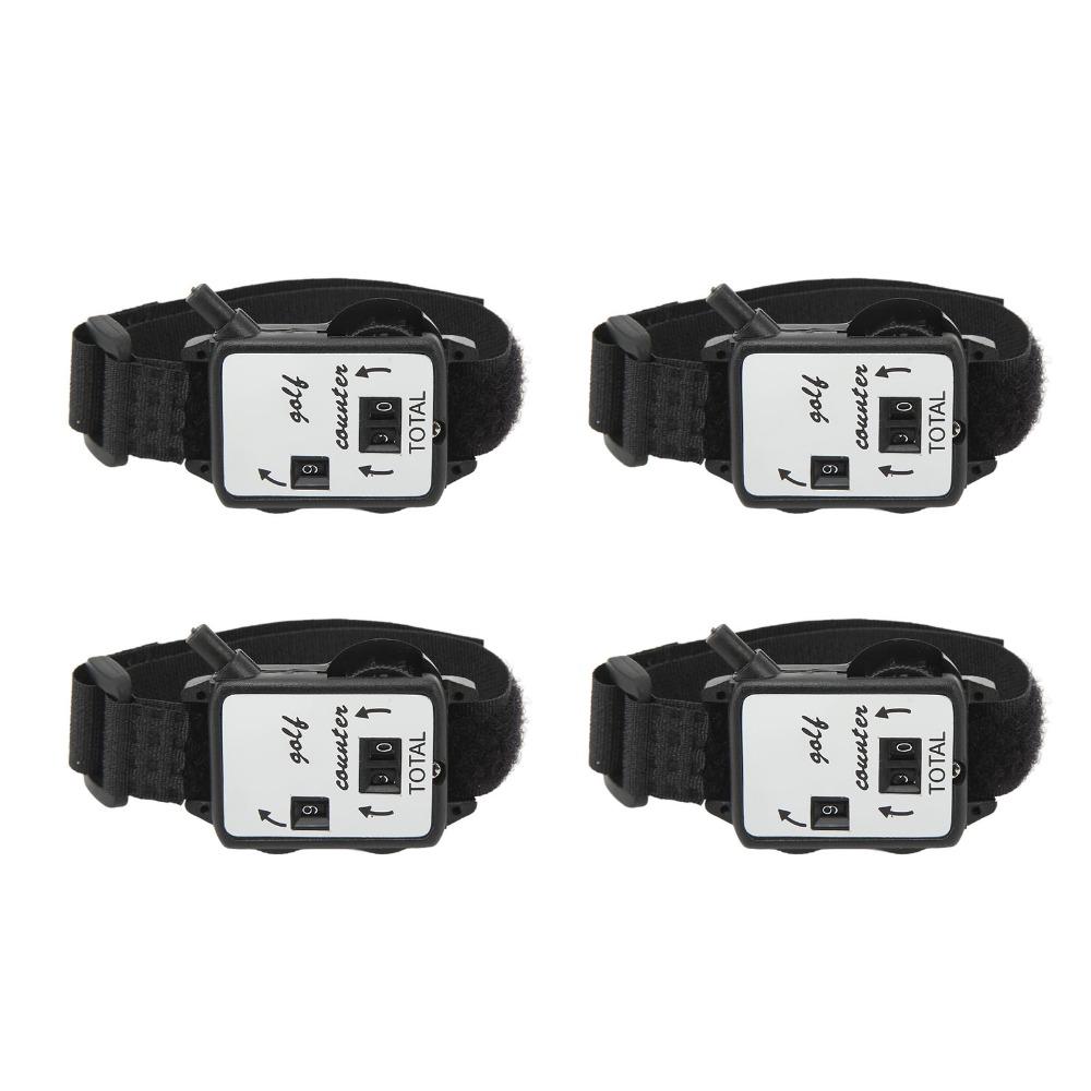 4pcs Manual Counting Dial Golf Stroke Counter Easy-Press Button Tally Counter  Referee Use