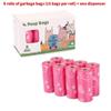 Degradable Pet Waste Bags With Strawberry Print For Outdoor Dog Walking And Cleanup