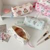 Back To School Pencil Case Ins Pink Sweetheart Bow Aesthetic Oxford Stationery Bag Pouch Stationery Kawaii School Supplies 2026