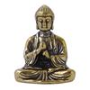 Pack of 10pcs Small Brass Ornaments Shakyamuni Statue Sitting Buddhas Sculpture Eastern Culture Inspired Decorations