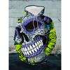 3D Printed Men's Casual Hoodie 2pcs Set with Day of the Dead Sugar Skull Pattern