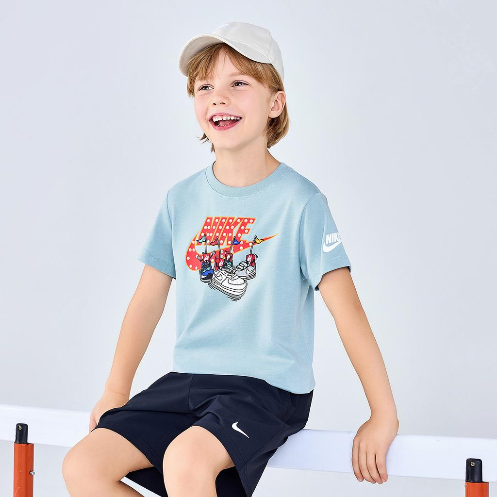 New Nike T Shirt Stratosphere Green Children Aged 3 7 Years Old NY2322068