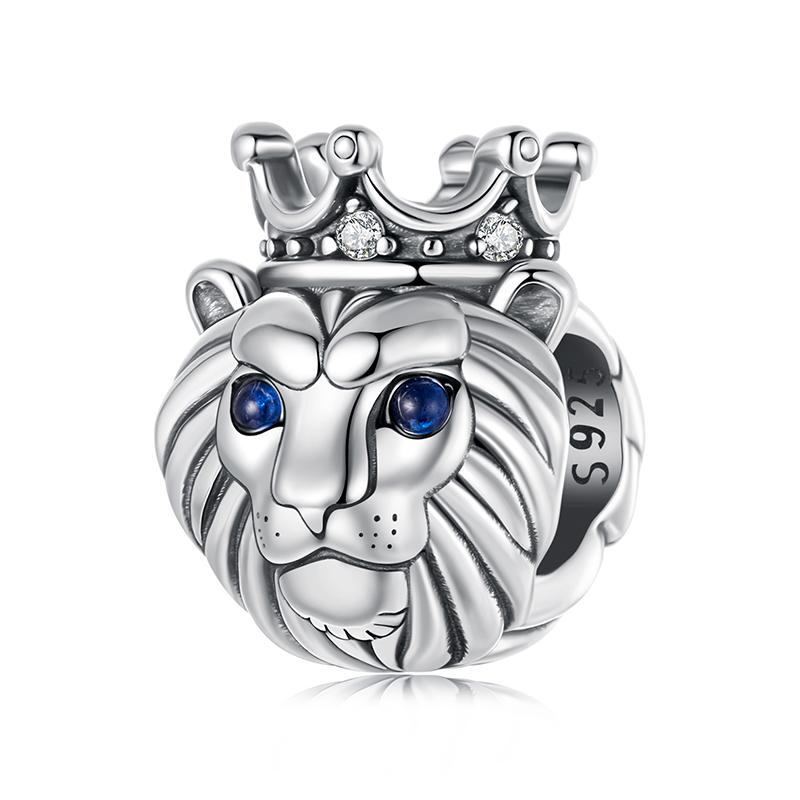

BAMOER Solid 925 Silver Lion Crown Charm Bead fit Original Bracelet DIY Jewelry Accessories bamoer Bead SCC3086