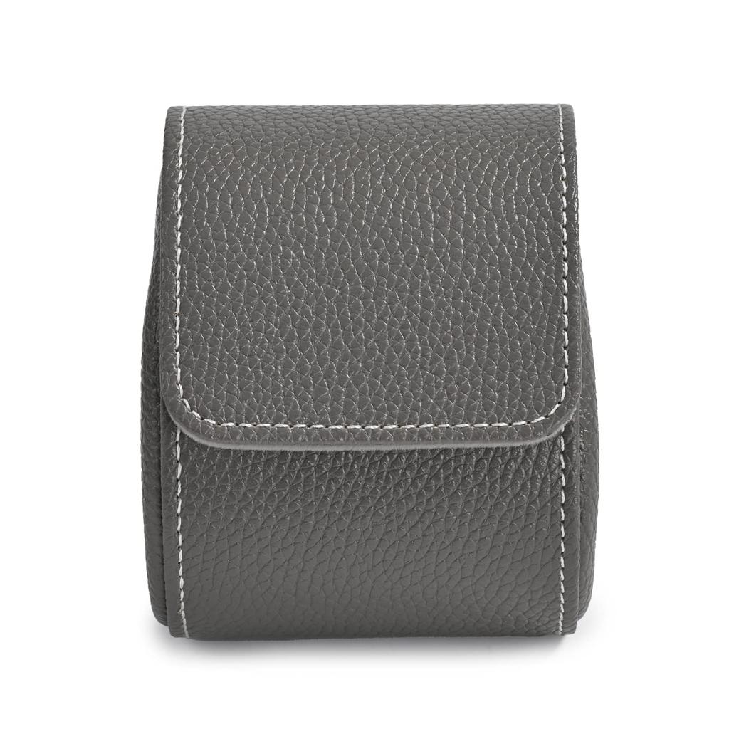 Woodten B00904 Premium PU Leather Travel Watch Case Single Blue Organizer