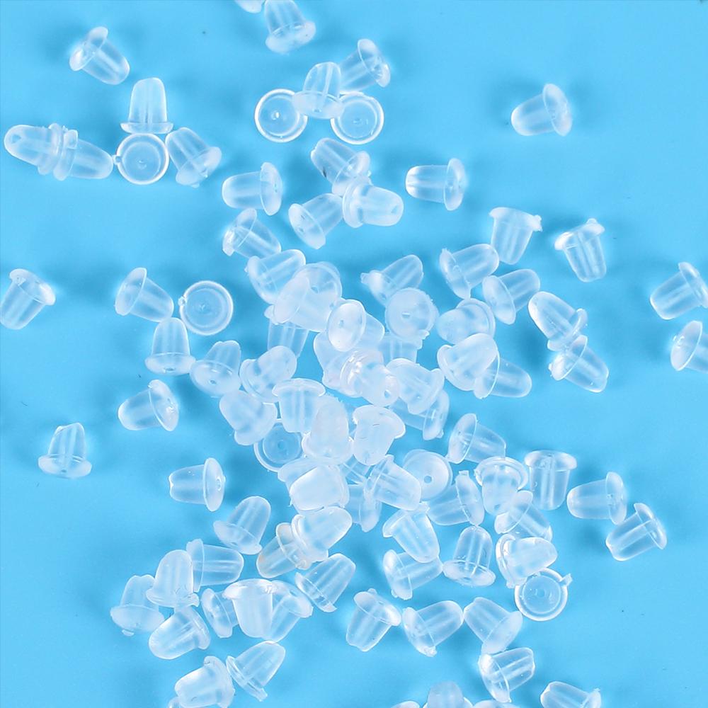 Silicone Earring Backs 1200Pcs Soft Clear Ear Safety Back Pads Backstops Clutch Stopper Replacement for Fish Hook Earring Studs