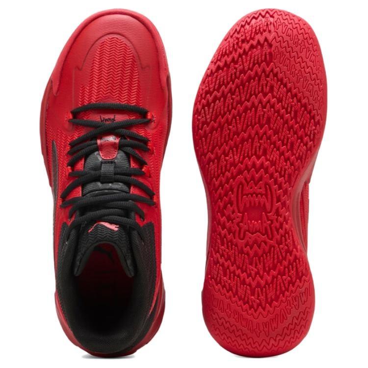 Puma Dagger Slip Resistant Abrasion Resistant Low Top Basketball Shoes Unisex Red Black 311353-08