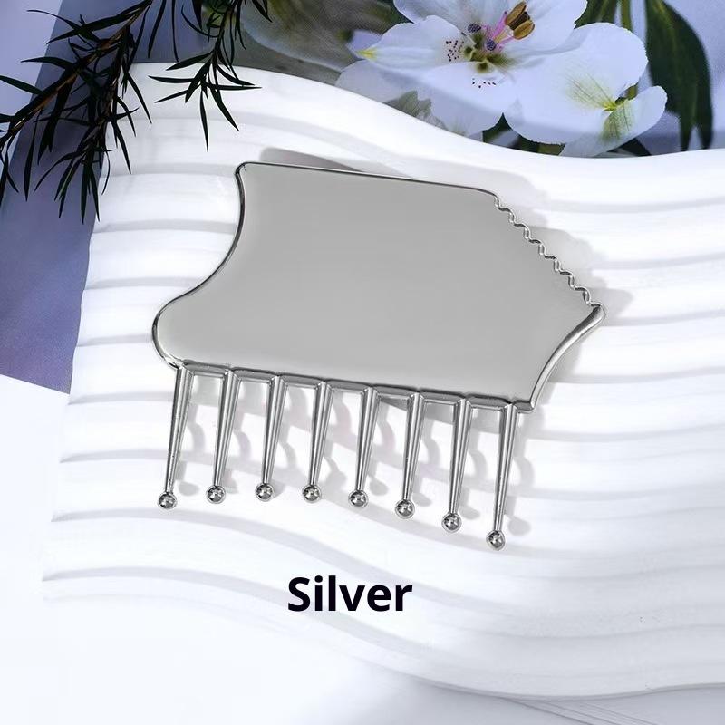 

Portable Zinc Alloy Scalp Massager, Guasha Scraping Tool For Head, Neck, Shoulders, Legs & Arms For Soothing Relief серебряный