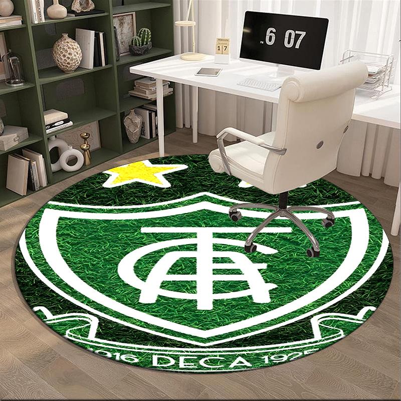 America Futebol Clube Round Rug for Livingroom,Bedroom, Palyroom, Chair Rug, Area rug, Circle Carpet, Large Size Fan Christmas gift