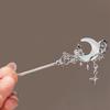 Elegant Star Hair Stick with Moonstone Filigree Buyao for Women Girl Buyao for Traditional Headpieces Hair Jewelry