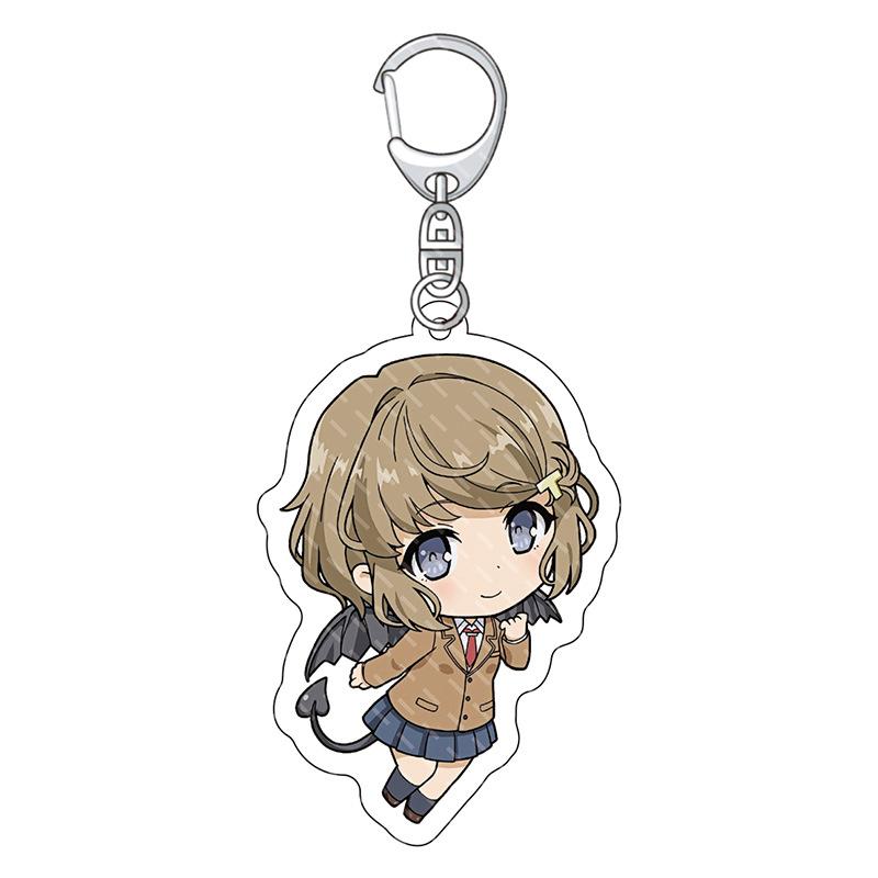 Horké Anime Rascal Does Not Dream of Bunny Girl Senpai Sakurajima Mai Cosplay Akrylové Klíčenky Doplňky Dárky pro Fanoušky