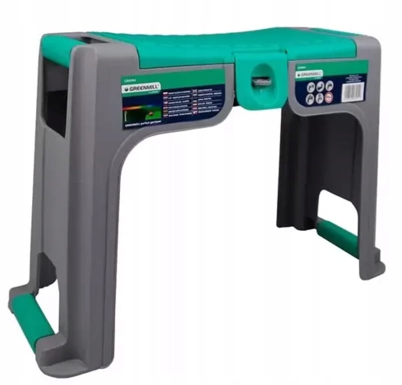Foldable 3-in-1 garden kneeler stool with storage