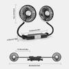 SEAMETAL USB Car Cooling Fan with 360° Rotatable Double Head 3 Speed Regulation Rear Air Fan for Truck