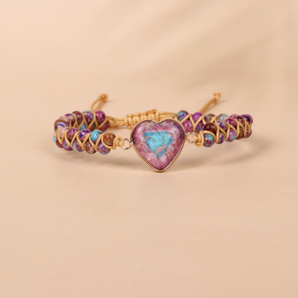 Double-Layer Heart Charm Friendship Bracelet