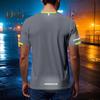 Men's Crew Neck T-Shirt Summer Short Sleeve Casual Tee Solid Color Muscle Fit Workout Top for Gym Daily Wear Sports