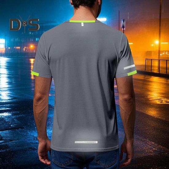 Men's Crew Neck T-Shirt Summer Short Sleeve Casual Tee Solid Color Muscle Fit Workout Top for Gym Daily Wear Sports