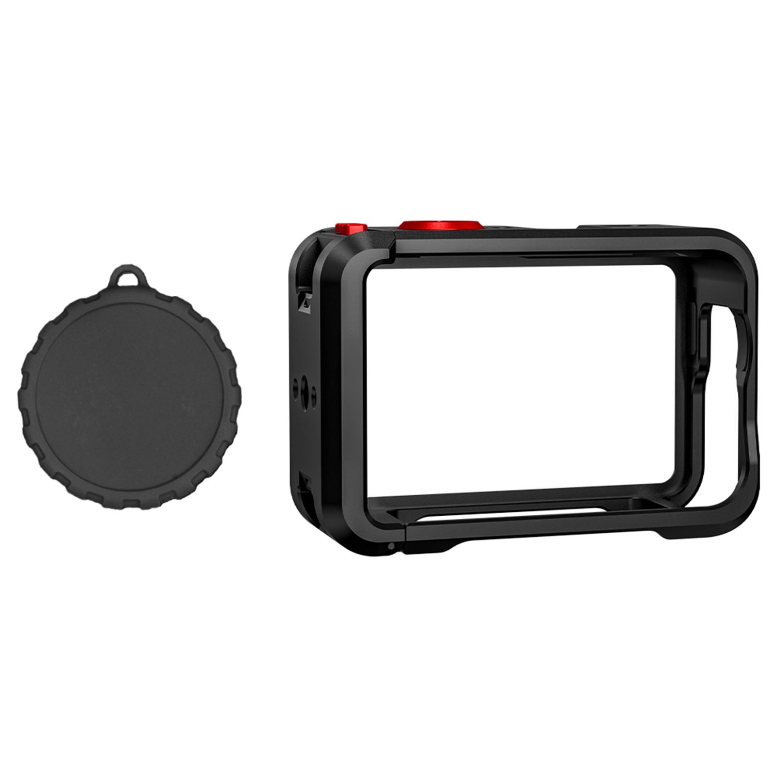 Metal Cage with Lens Cap for DJI Osmo Action 6 Action Camera Protective Frame Aluminum Alloy Protective Cage Camera Accessories