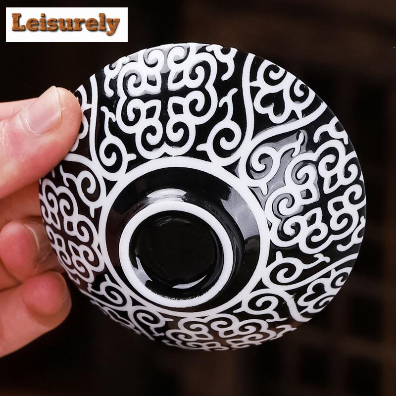 70 ml antike blau-weiße Teetasse aus Silber mit eingelegter Keramik-Meistertasse, große Teeschale, Einzeltasse, Kung-Fu-Teeservice, chinesische Teetasse