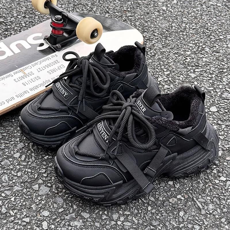 Daddy shoes women's 2025 new spring thick-soled heightening casual shoes muffin shoes little white shoes original design sense