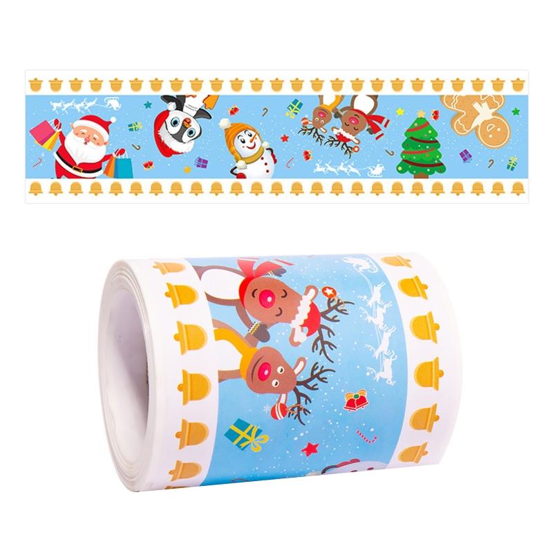 1 рулон Веселых рождественских наклеек Happy Xmas Круглые самоклеящиеся наклейки Красочные наклейки для настенной доски - Бюллетень