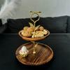 2/3-Layer Wooden Cupcake Stand Round Tiered Cake Display Stand For Birthday Party Dessert Table Fruit Plate Display Tray