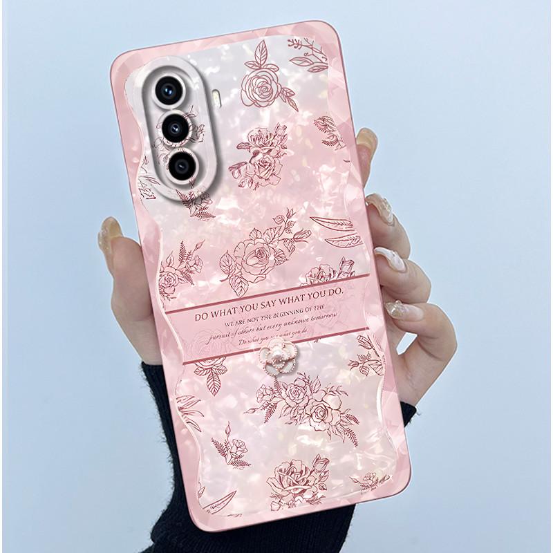 For Huawei Nova Y70 Plus Phone Case Fashion Simplicity flower Soft Matte Silicone Shell For Huawei Nova Y71 Y70 Y 70+ Back Cover