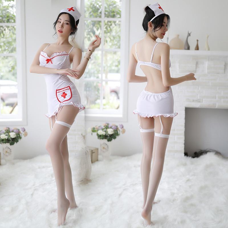 Sexy Underwear Maid Nurse Uniform Perspective Seduction Suit Sexy Breast Suspender Skirt Pure Desire Pure Sao Doctor