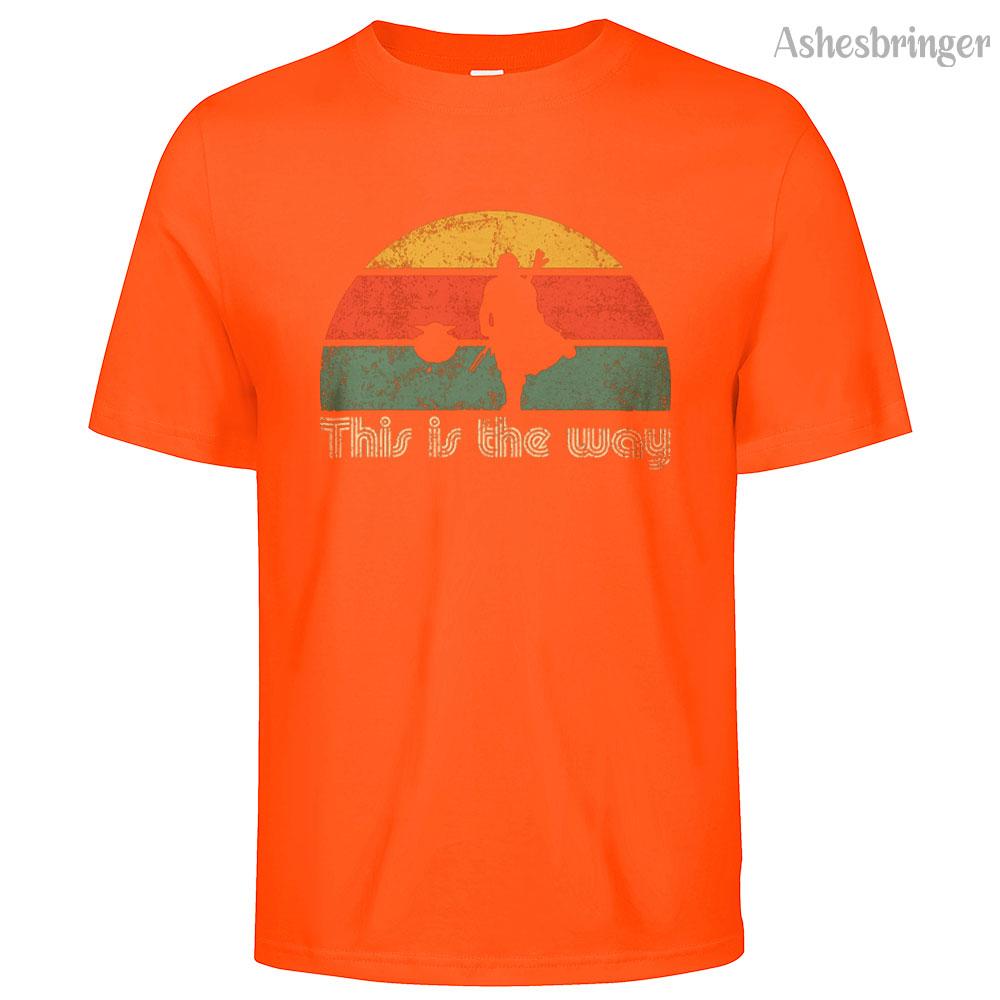 Vīriešu kokvilnas Jedi The Retro Way grafisks T-krekls, ielas ikdienas stila T-krekls vīriešiem un sievietēm