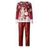 Print Cute Family Set Pajamas, Home Clothes, Family Set Long Sleeve Top Pants Set