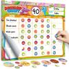D-FantiX Reward Chart for Kids - Pad with 27 Chore Charts, Magnetic Behavior Chart for Kids At Home, Sticker Chart To Motivate Responsibility and