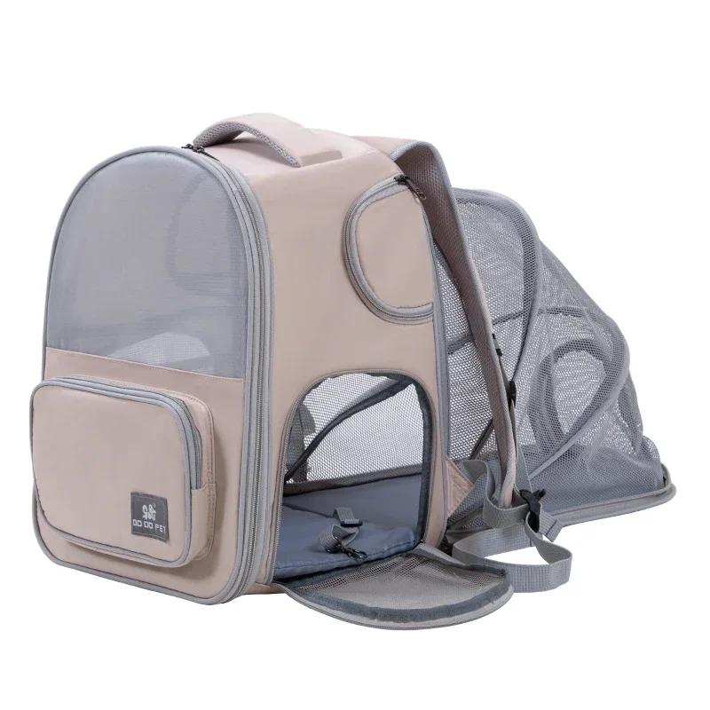 Pet Backpack Expansion Bag Large Capacity Breathable Portable Cat Bag Puppy Handbag Puppy Outdoor Travel Bag