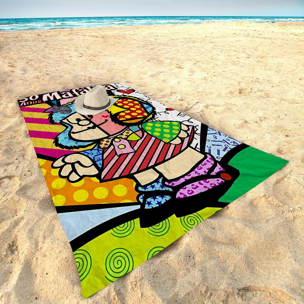 Cartoon M-Mafalda Microfiber Beach Towel Absorbent Quick dry Soft Yoga Swimming Resort Mountain Climbing Towel