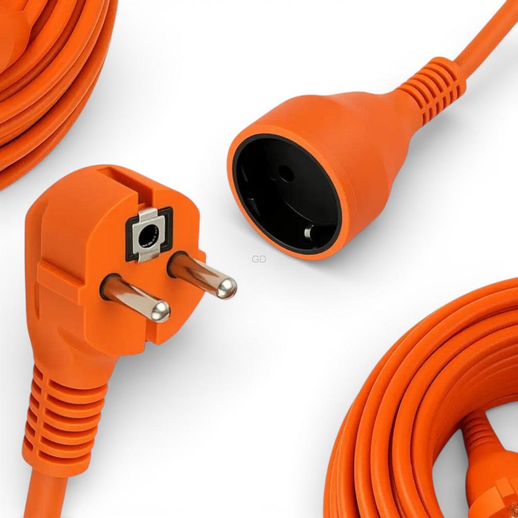 Przedłużacz ogrodowy 50m 3x2,5mm² gruby pomarańczowy kabel budowlany