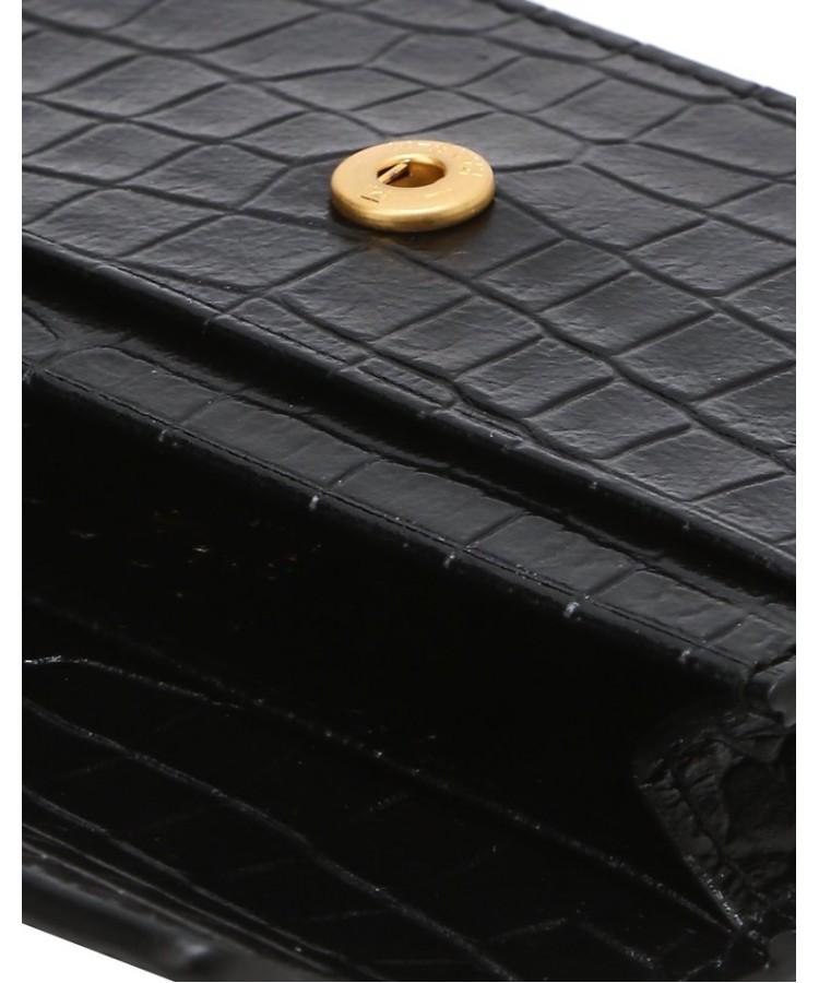 Athe Vanessabruno Black Croc Embossed Business Card Holder Aaho6F354Bk