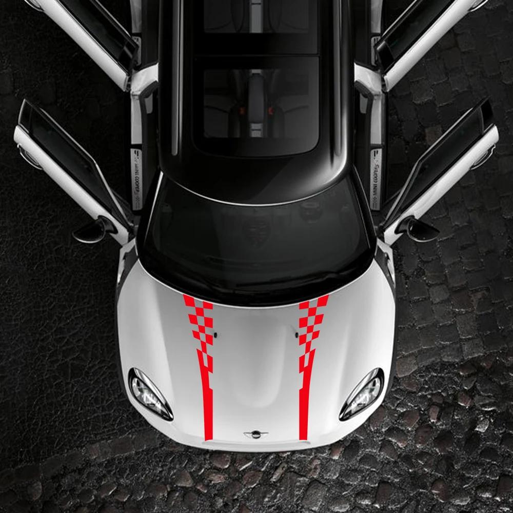 Car Hood Sticker Bonnet Graphics Racing Vinyl Decals Auto Accessories For Mini Cooper S R56 JCW R55 R60 R61 F55 F56 Countryman