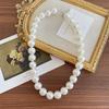 Korean Children's High-Gloss Pearl Luxury Necklace - Elegant Girl's Niche Clavicle Chain