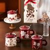 Retro couple cups, a pair of mugs with high-value cups, office men's and women's coffee cups, niche milk cups