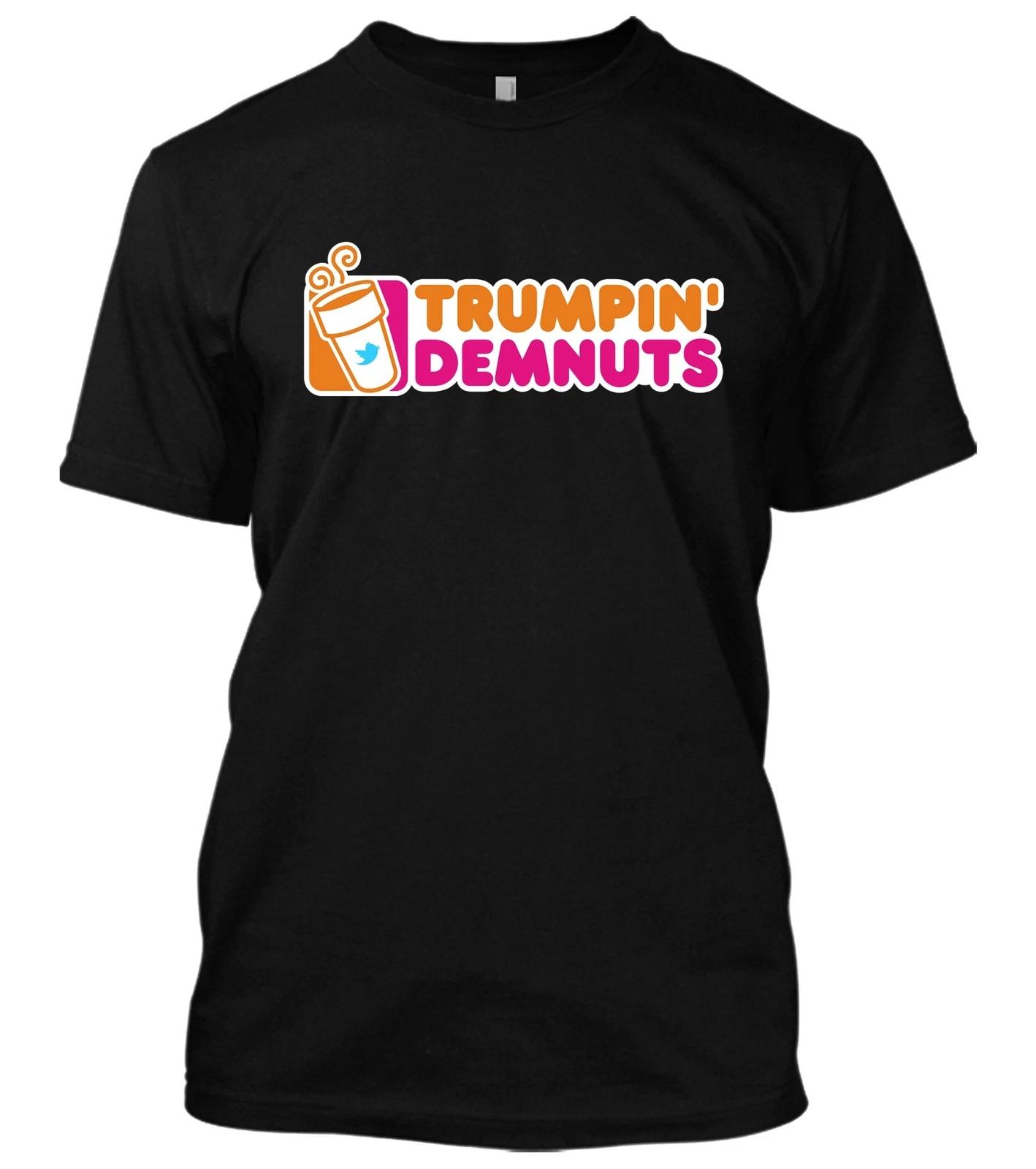 Trumpin Demnuts Donald Trump Support New Men s Shirt Patriotic Political Liberal XL