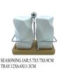 Nordic Ceramic Spice Jar Seasoning Box Creative Embossed Pepper Shaker Set Ceramic Salt Shaker Home Kitchen Flavoring Utensils
