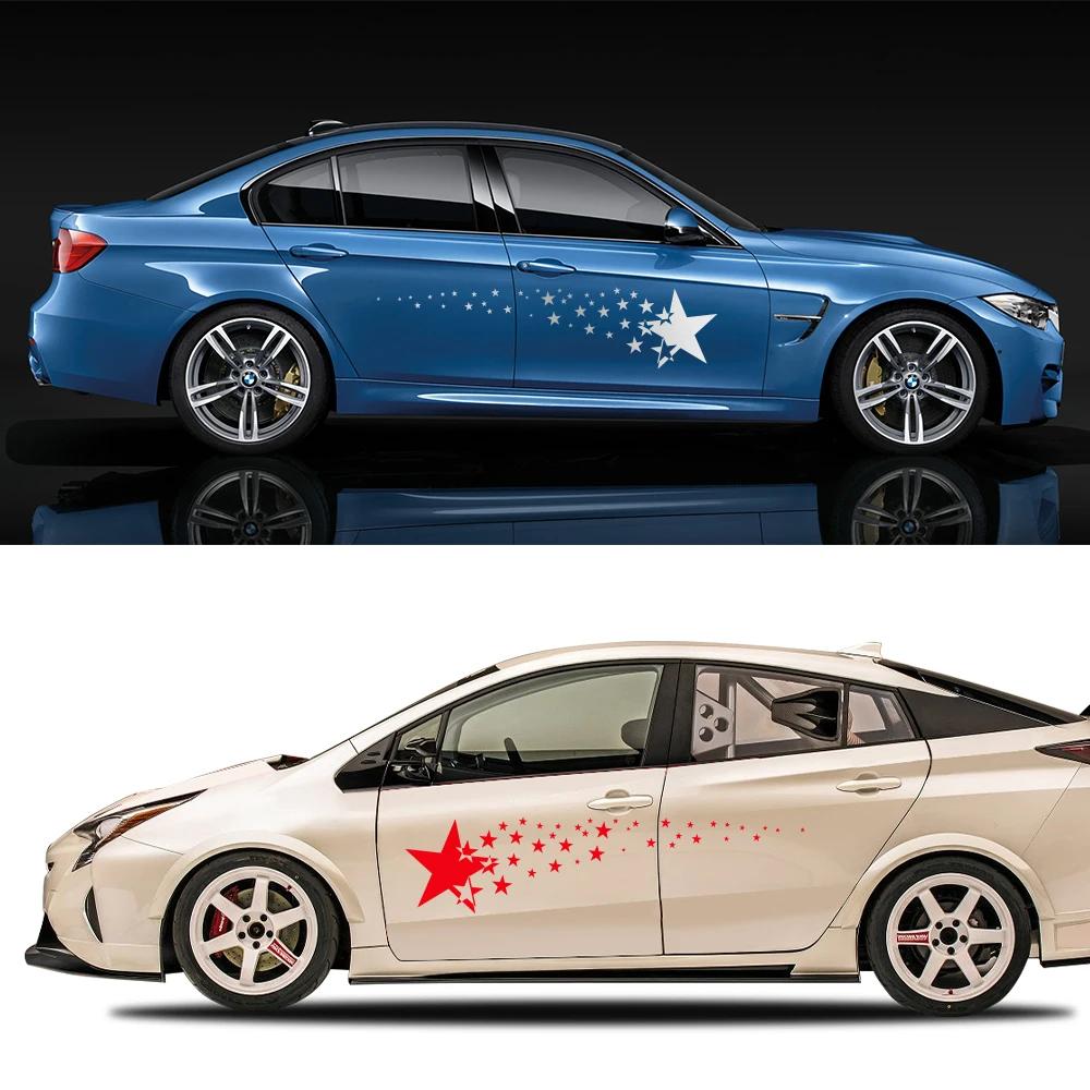 Car Door Side Stickers Star Declas Auto Color Vinyl Film Waterproof Creative Vehicles PVC Stickers Exterior Car Accessories
