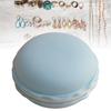 Macaron Jewelry Box Light Blue Plastic Exquisite Macaron Shape Storage Box for Women Girls