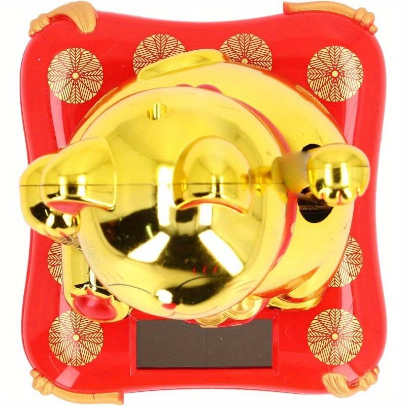 

Lucky Wving Cat Solar Power Arm Waving Fortune Cat Lifelike Plastic Wealth Welcoming Cat Ornament for Car Cashier Desk-0614 United States