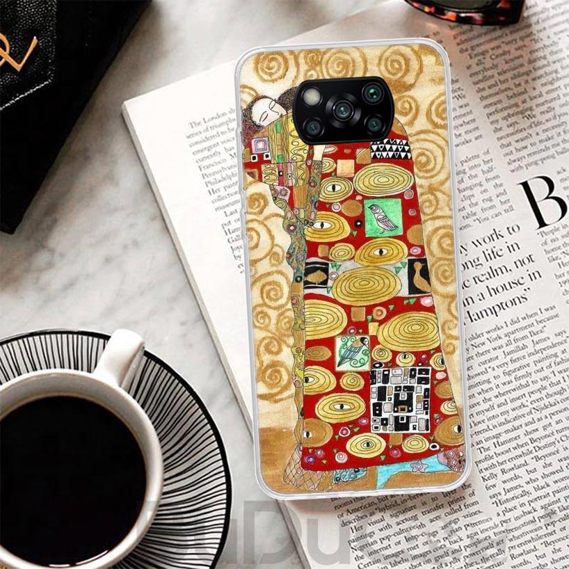 Kiss by Gustav Klimt Desig Cover For Xiaomi Mi 11T 10T 9T Pro 11 Lite Phone Case 12 12X 10 9 8 11i 6X 5X Ultra 5G Print Coque Fu