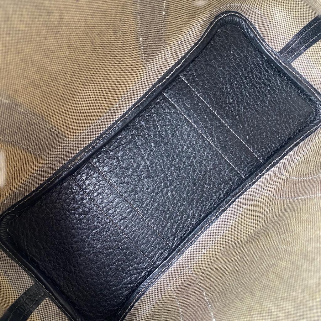 Used HERMESShoulder Bag Ivory/Navy Canvas/leather Women