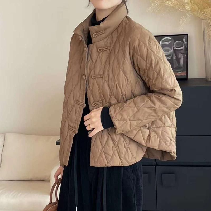 Down jacket light and thin women's winter women's clothing short white duck small fragrant wind small man Pinghu HD