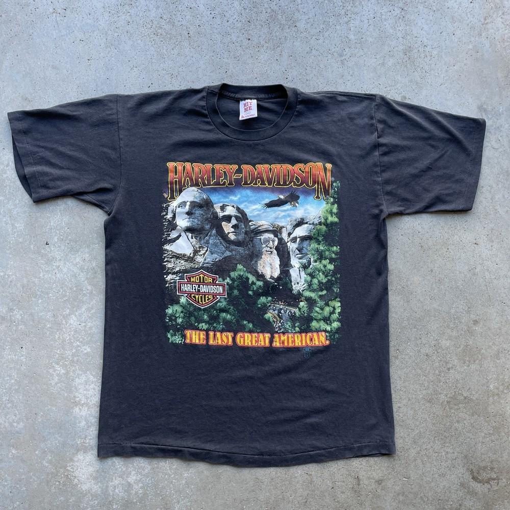 Vintage 80's Harley Davidson Mount Rushmore New West Bend, Oregon T-Shirt XL Unisex T-Shirt