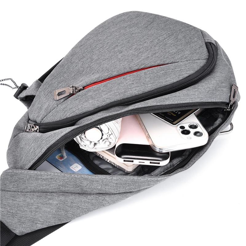 Oxford Cloth Chest Bag Multifunctional Large Capacity Men'S Crossbody Bag Casual Sports Outdoor Backpack