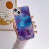 Applicable To IPhone16 Electroplated Marble Pattern Mobile Phone Case Apple 15/14promax Ink Color 13pro Cross-border