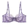 Womens French Lace Bra With Soft Underwire Thin Molded Cup Full Coverage Large Busts Breathable Supportive